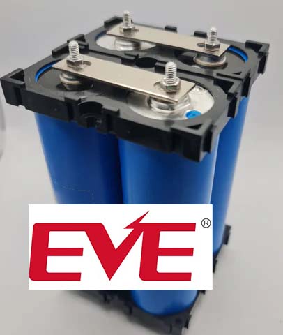 2 EVE C40 40135 20Ah LifePo4 Cylindrical Battery Cell